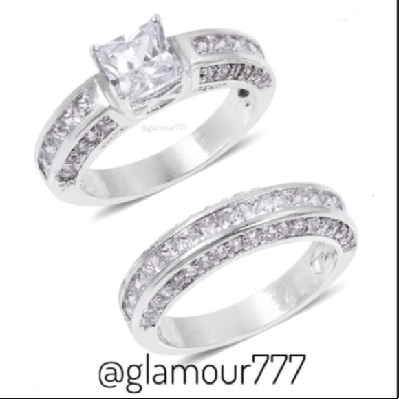 🛍Diamond Ring Set (simulated) - Picture 4 of 8